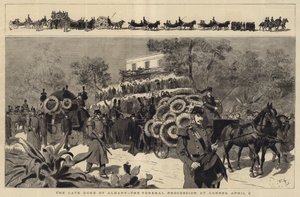 The Late Duke of Albany, the Funeral Procession at Cannes, 2 April